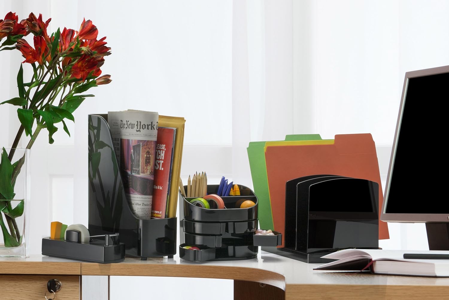 Officemate 2200 Series Executive Incline Sorter 22222 Black Office