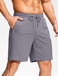Men's Workout Shorts with Zipper Pockets 7 Inch