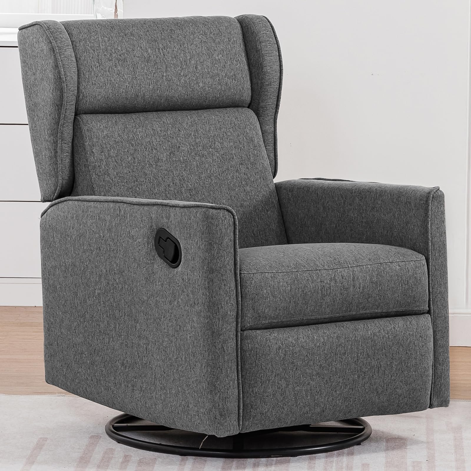Photo 1 of COMHOMA Rocking Recliner Chair,Swivel Glider Reclining Single Sofa Manual Rocker Recliners, Nursery Rocking Chairs (Grey)