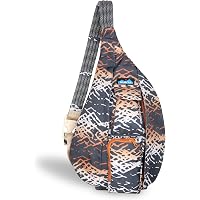 KAVU Mini Rope Sling Bag - Water-Resistant 600D Polyester, Adjustable Strap, Multiple Pockets, Evergreen Color