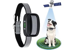 GPS Wireless Dog Fence, Electric Dog Fence for Outdoor, Pet Containment System, Waterproof, Adjustable Range 98-3000 FT, Harm