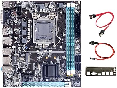 Oikabio H61 Motherboard LGA1155 M.2 NVME DDR3 PCIE 16X SATA Cable Baffle