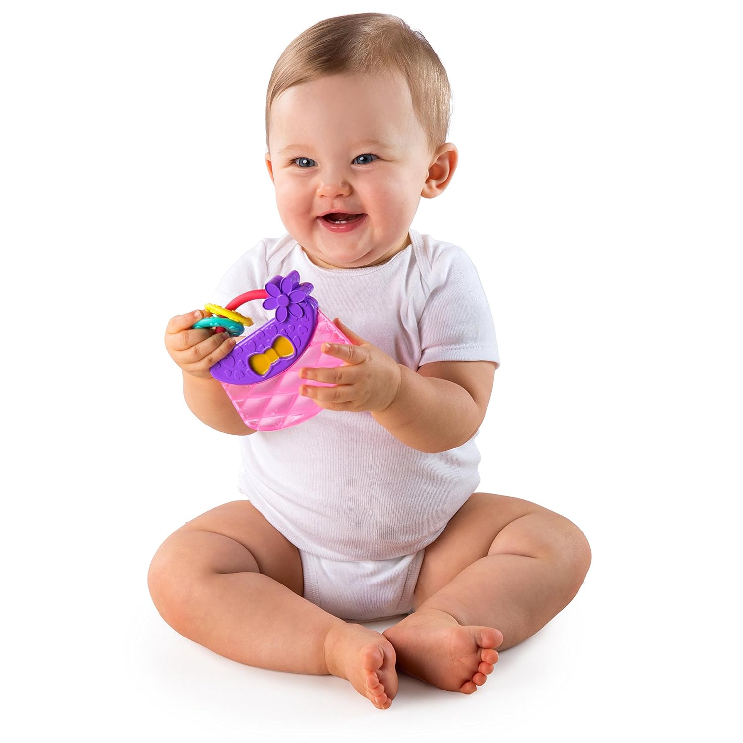 Bright Starts Pretty in Pink Carry Teethe Purse : Baby Teether Toys : Baby