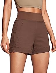 CRZ YOGA Women's Lightweight Mid Rise Hiking Shorts
