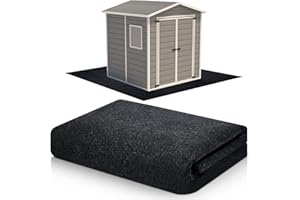 Haull Outdoor Storage Shed Floor Moat Waterproof Outdoor Carport Mat Thickened Soft Patio Furniture Pad Washable with Non Slip Backing, Storage Shed Not Included(6 x 8.2 ft)