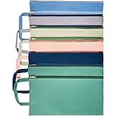 XIWUMOER A4 Mesh Zipper Pouch, Waterproof File Bag with Handle,Foldable Document Organizer for School, Office, Travel - Durable Folder with Puzzle Project/Cross Stitch (6)