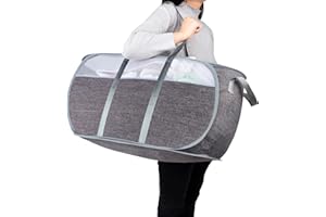 XIAYAN Pop Up Laundry Hamper，with Durable Handles collapsible laundry basket，Easy to Open and Fold for college Dorm,kids room，travel (Gray)…