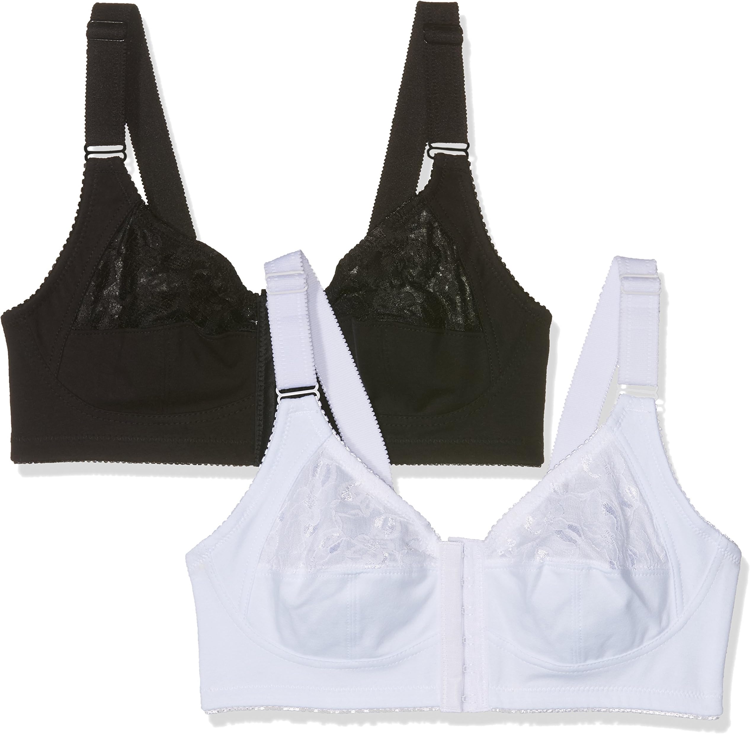 Women's Front Fastening Comfort Wireless Bra (Pack of 2) (Pack of 2)