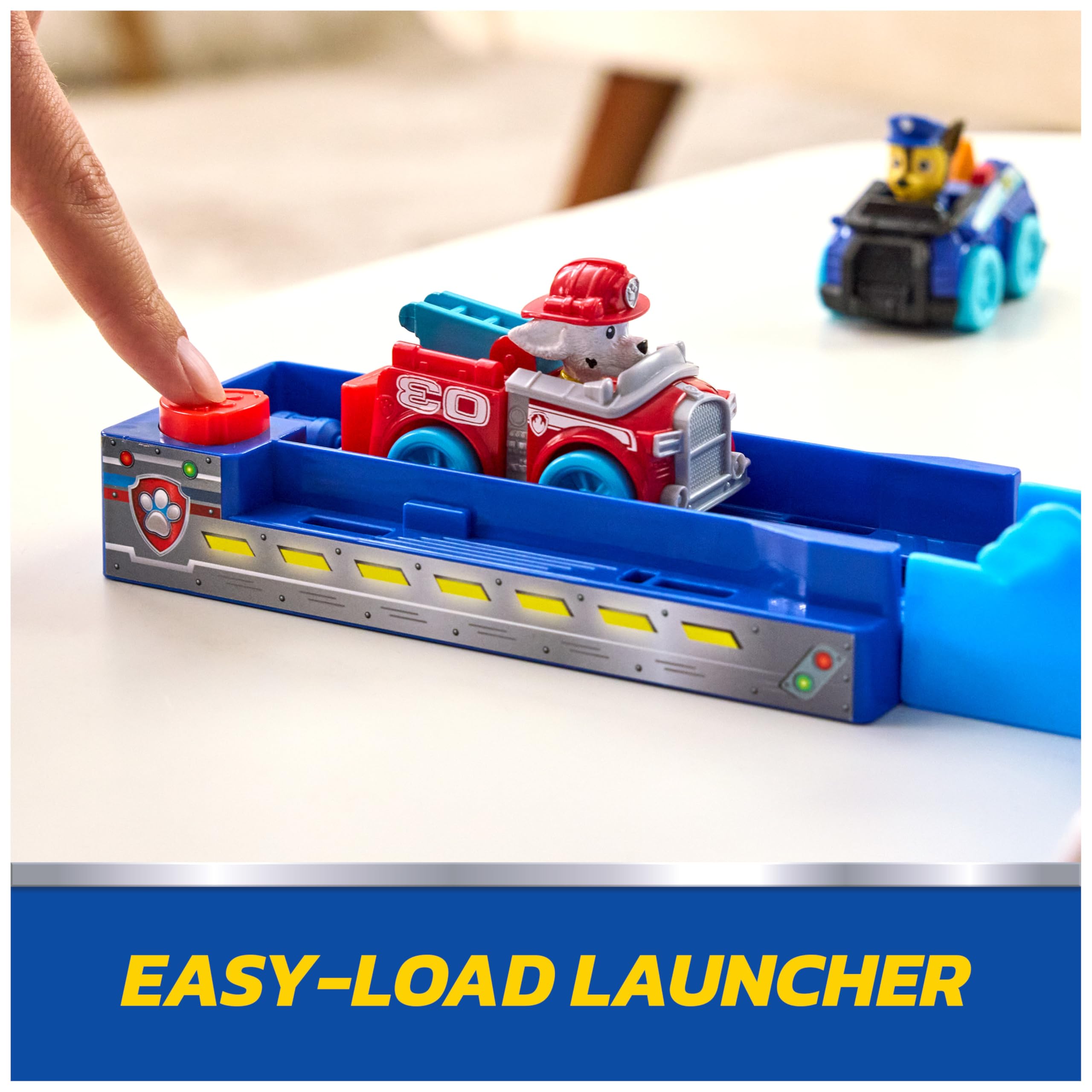 PAW Patrol Pup Squad Track Set, Looping Track Playset & Vehicle Launcher with Chase & Marshall Toy Cars, Kids Toys for Boys & Girls Ages 3 and Up