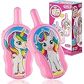 Unicorn Walkie Talkies for Kids - 2 Pack | 2000ft Range in Open Areas, <0.01W Ultra-Low Radiation, Auto-Sleep for 2-6Y Girls, CPC Certified