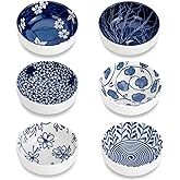 Swuut Japanese Style Ceramic Dipping Bowls,3'' Small Pinch Bowls Set Side Sauce Cups,Dishes for Sushi,Snack and Soy,BBQ,2.5 O