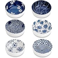 Swuut Japanese Style Ceramic Dipping Bowls,3'' Small Pinch Bowls Set Side Sauce Cups,Dishes for Sushi,Snack and Soy,BBQ,2.5 O