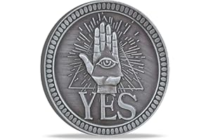 Strugglejewelry Yes No Flipping Challenge Coin Decision Maker Collectors Medallion Souvenir (Silver)