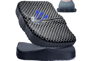 ANZENG Thicker Gel Seat Cushion, Seat Cushion for Office Chair Big, Gel Chair Cushion, Gel Cushion for Wheelchair Soft, Gel Car Seat Cushion Breathable, Seat Cushion for Hip Pain for Long Sitting (Black)