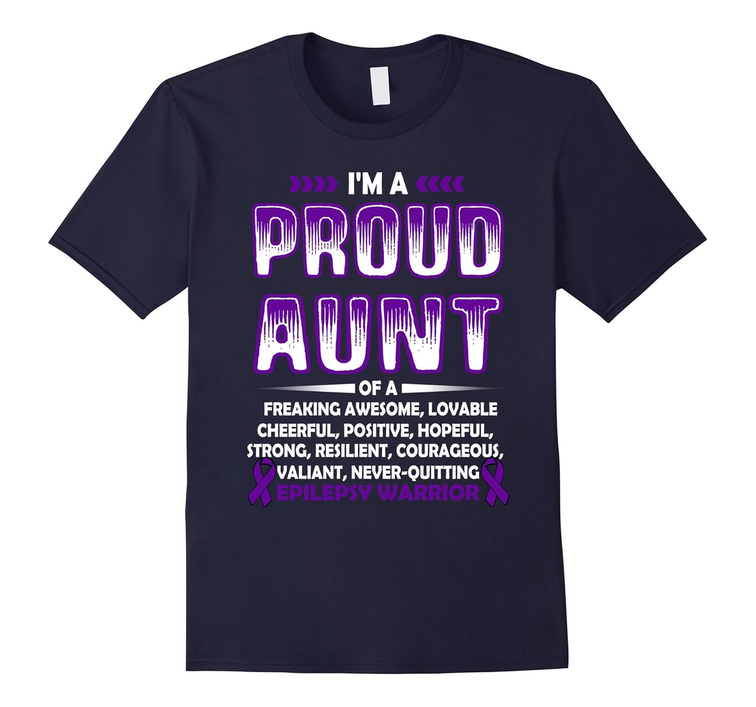 I'M A PROUD AUNT OF EPILEPSY WARRIOR T SHIRT-ANZ