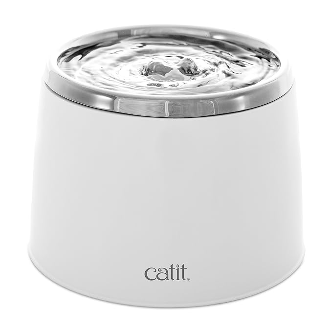 Catit 'Fresh & Clear' Trinkbrunnen mit Edelstahleinsatz, 2 Liter
