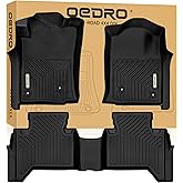 OEDRO Floor Mats Fit for Toyota Tacoma Double Cab 2005-2011, TPE All Weather Custom Fit Tacoma Car Mats, Front & 2nd Seat 2 Row Floor Liner Set, Black