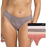 TAHARI Women's 5-Pack Seamless Thong Underwear