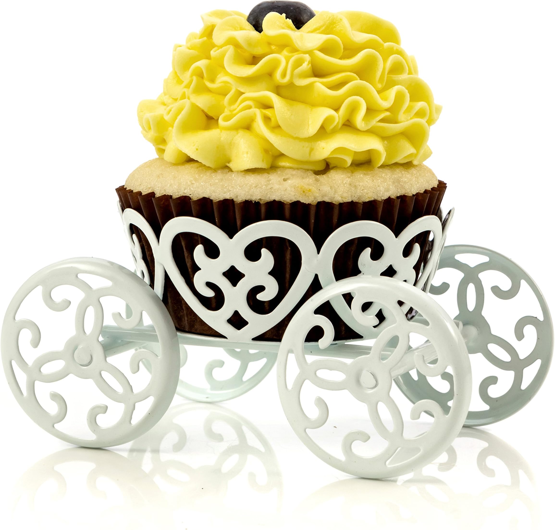 2-Pack Single Count Princess Carriage Cupcake Stand Holder Display by Cooking Upgrades