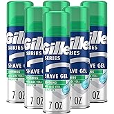 Gillette Series 3X Sensitive Shave Gel, Hydrates, Protects and Soothes Sensitive Skin, 7 Ounce (Pack of 6)
