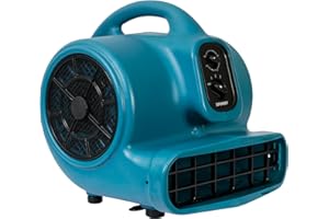 XPOWER X-430TF Pro 1/3 HP 2000 CFM Centrifugal Air Mover, Carpet Dryer, Floor Fan, Blower, Timer, Filter, for Water Damage Restoration, Janitorial, Plumbing, Home Use