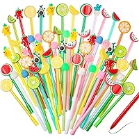 48 Pieces Cartoon Fun Pens for Kids Cute Pens Black Gel Ink Cool Pens for Girls Funny Writing Pens Teachers School Office Eas