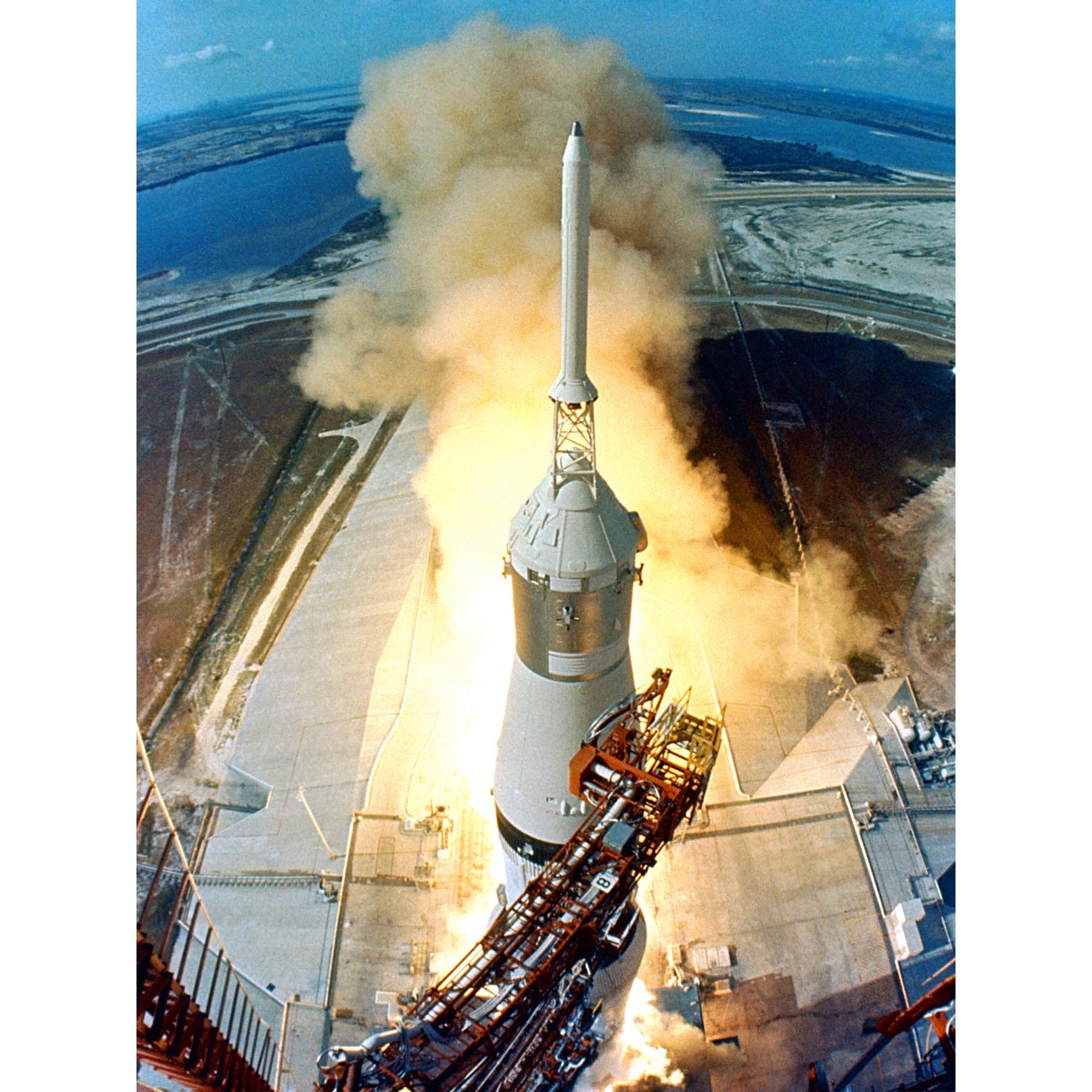 Artery8 Space NASA Lift Off Apollo 11 Rocket Launch Large Wall Art Poster Print Thick Paper 18X24 Inch