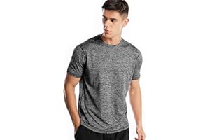 ZENGJO Athletic Shirts for Men Short Sleeve Quick Dry Workout Running Gym Sport Exercise Tee Moisture Wicking