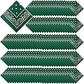 Suhine 200 Pcs Bandanas Bulk 22 x 22 Inch Paisley Bandanas Multi Purpose Outdoor Scarf Headband Handkerchief for Men Women