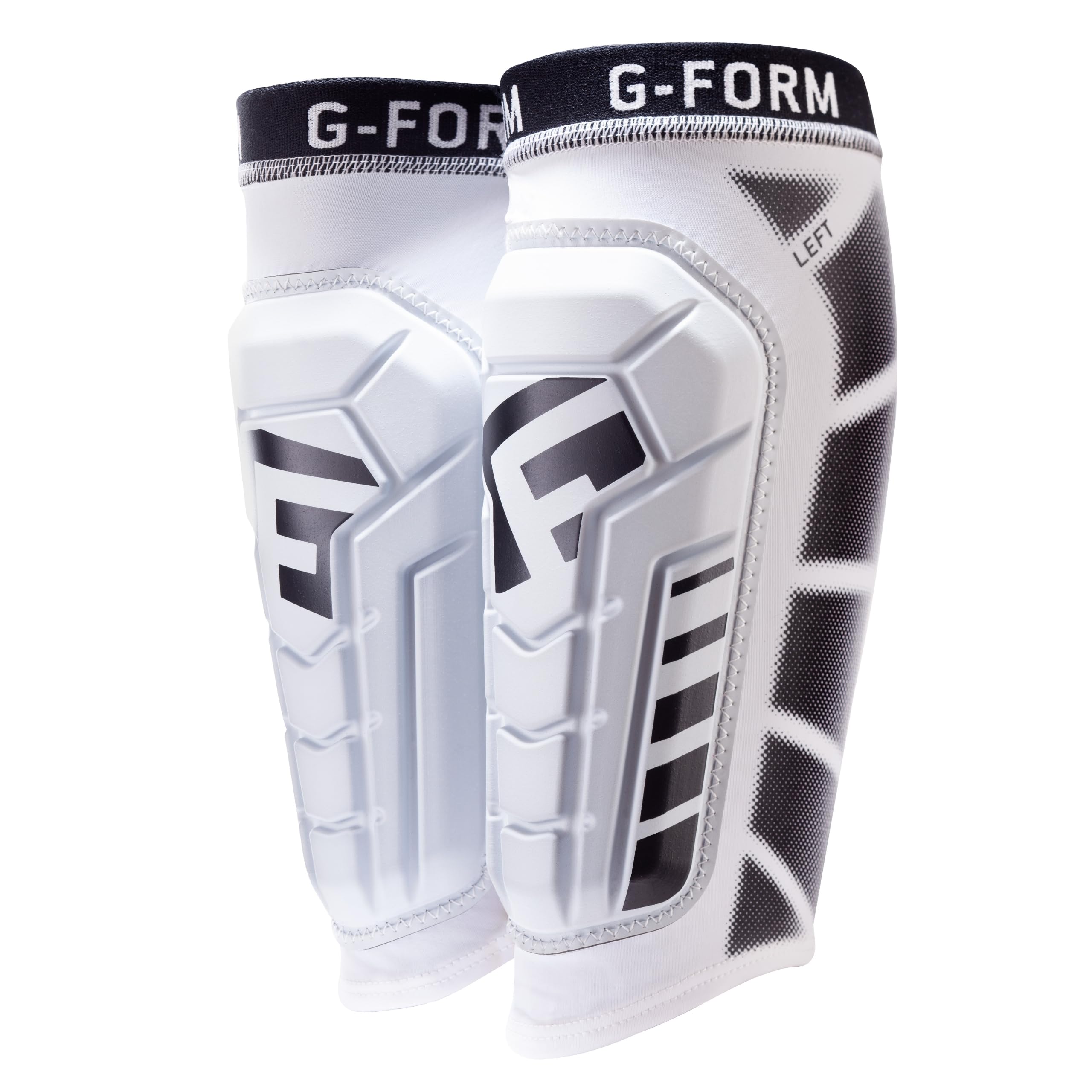G-Form Pro-S Vento Football Shin Guard - Football Shin Guard Sleeves - White, Youth Large/X-Large