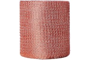 SOTEE Copper Mesh - 5" x 100 Feet (12.7cm x 30.48m), Ideal for Distilling, Double Layer Fill Fabric DIY Kit, Perfect Hole Fil