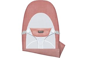 iGRATENS Fabric Seat for Bouncer - Cover for Baby Bjorn Bouncer Balance Soft & Bliss, Ventilated Mesh, Skin -Friendly, Machine Washable, Pink