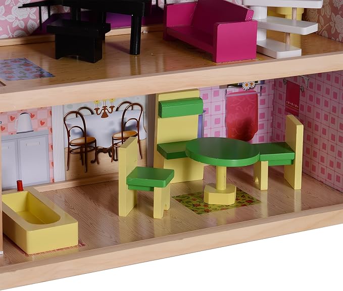 diseño de casa de muñecas de madera