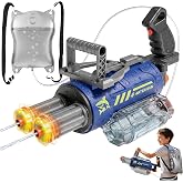 3000ML Large-Capacity Voice Activated Electric Water Gun for Adults &amp; Kids | 26-30 FT Long Range Gatling Watergun with LED Lights, Squirt Water Guns Summer Outdoor Pool Toys for Boys Girls Ages 8-12