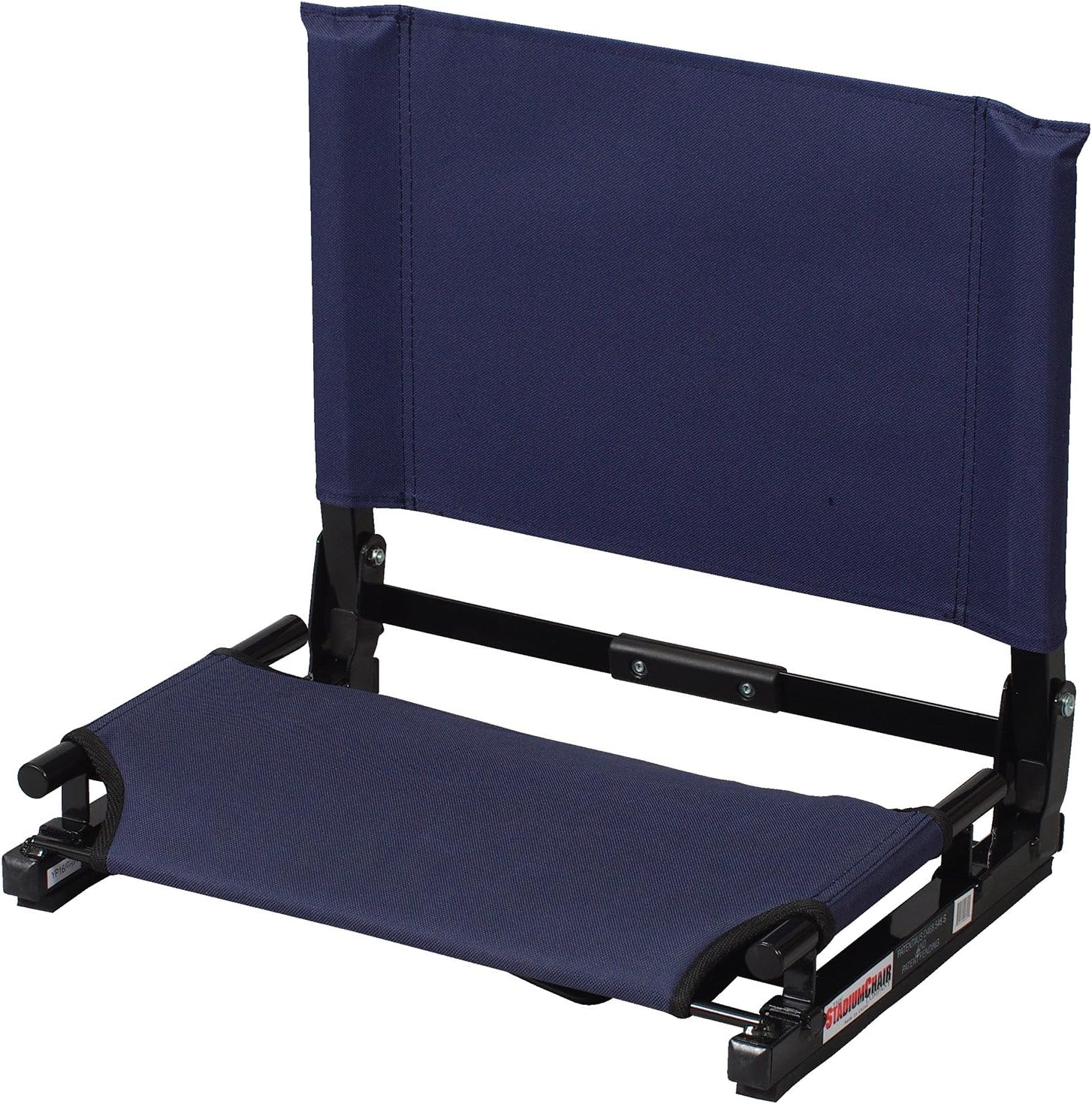 BSD Grand Products Stadium Chair Game Changer Portable Folding Canvas Bleacher Cushion Seat, Navy