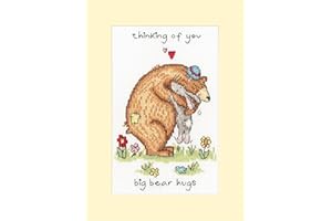 Bothy Threads Counted Cross Stitch Greetings Card Kit - Big Bear Hugs
