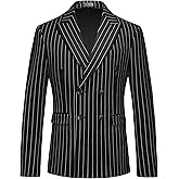 MOGU Men’s Striped Sport Coat – Slim Fit Pinstripe Blazer Suit Jacket for Men, Business Casual Dress Coat