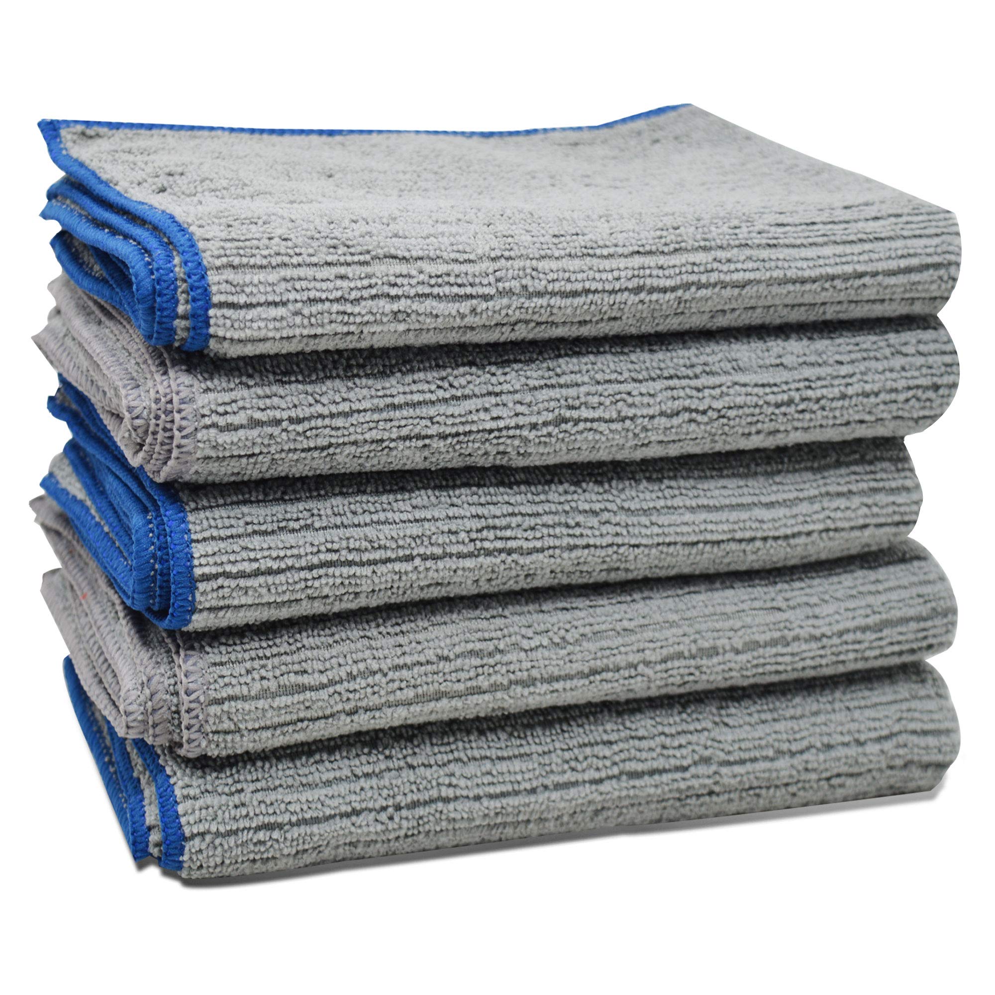 Towelogy® Microfibre Kitchen Dish Cloths Washing Up Dishcloths Antibacterial Super Absorbent Scratch Free & Lint Free Fast Drying Cleaning Tea Towels 30cmx40cm (Grey, Pack Of 10 (30x40cm))