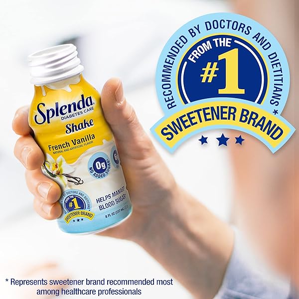 SPLENDA DIABETES CARE SHAKES – MEAL REPLACEMENT SHAKE, 8 FLUID OUNCES PER BOTTLE (FRENCH VANILLA, 6 PACK)
