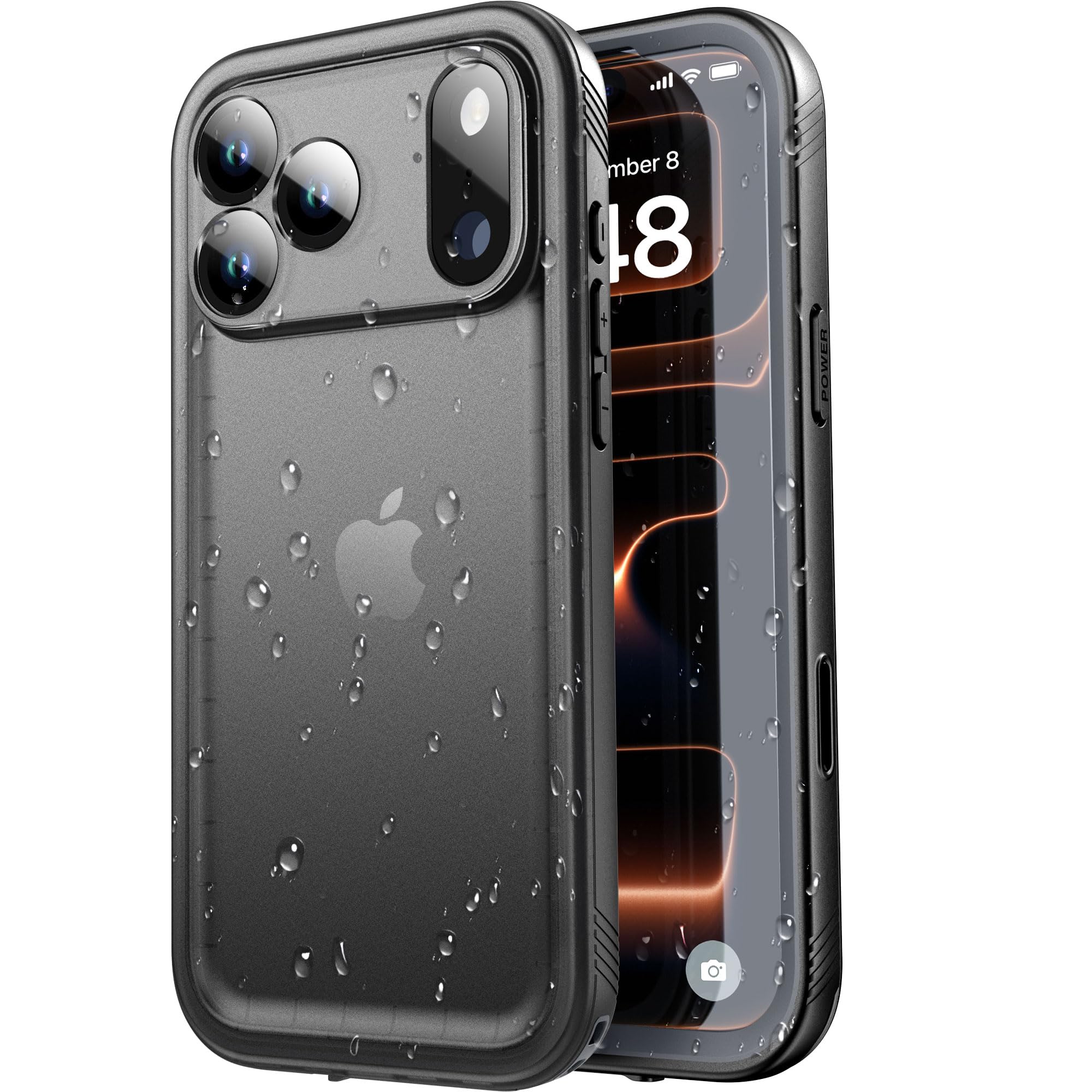 Photo 1 of SPORTLINK for iPhone 17 Pro Max Case, IP68 Waterproof Military Protective Full Body Heavy Duty Shockproof 360 Sealed Dustproof with Camera Screen Protector Phone Cover for iPhone 17 Pro Max 6.9" Black