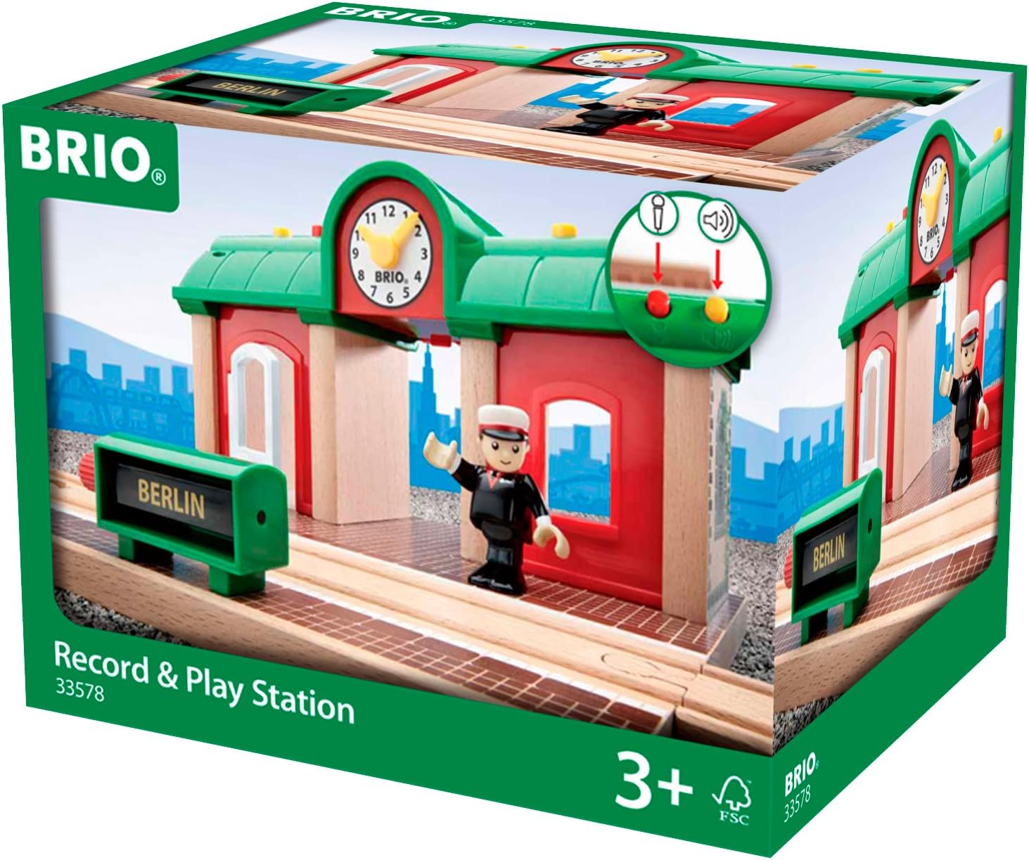 brio record and play train station