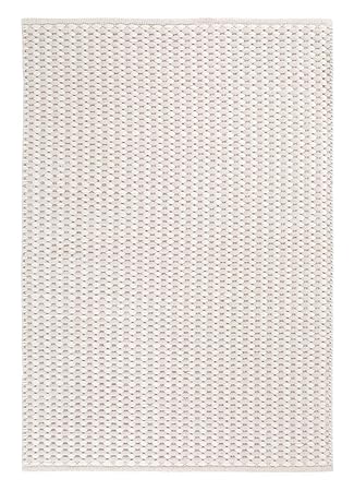 Wohnidee Teppich Finn Schurwolle Naturfaser Handgewebt Pflegeleicht Handwebteppich, Farbe:Creme, Größe:120 x 170 cm