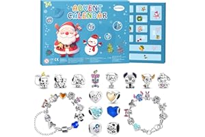 Myouth Advent Calendar 2025 for Kids Christmas 24 Days Countdown Calendar with Bracelet and Unique Cute Cartoon Charm Christmas Holiday Ornament Gift for Girls Teens