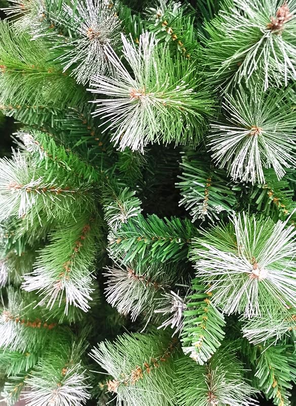 Solagua Árbol de Navidad Artificial Extra Relleno Abeto de Doble Hojas Combinadas 150-240cm Arboles C/Soporte Metálico (Nevado, 210cm 960Tips)