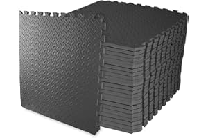 Elevon Puzzle Exercise Gym Flooring Mat, Thick EVA Interlocking Foam Tiles Workout Mat for Home Gym, Fitness Equipment, MMA, Gymnastics, Multiple Sizes and Colors