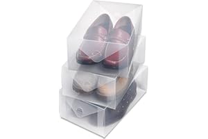 Whitmor 6362-2692-3 Clear Vue Men's Shoe Box, Set of 3