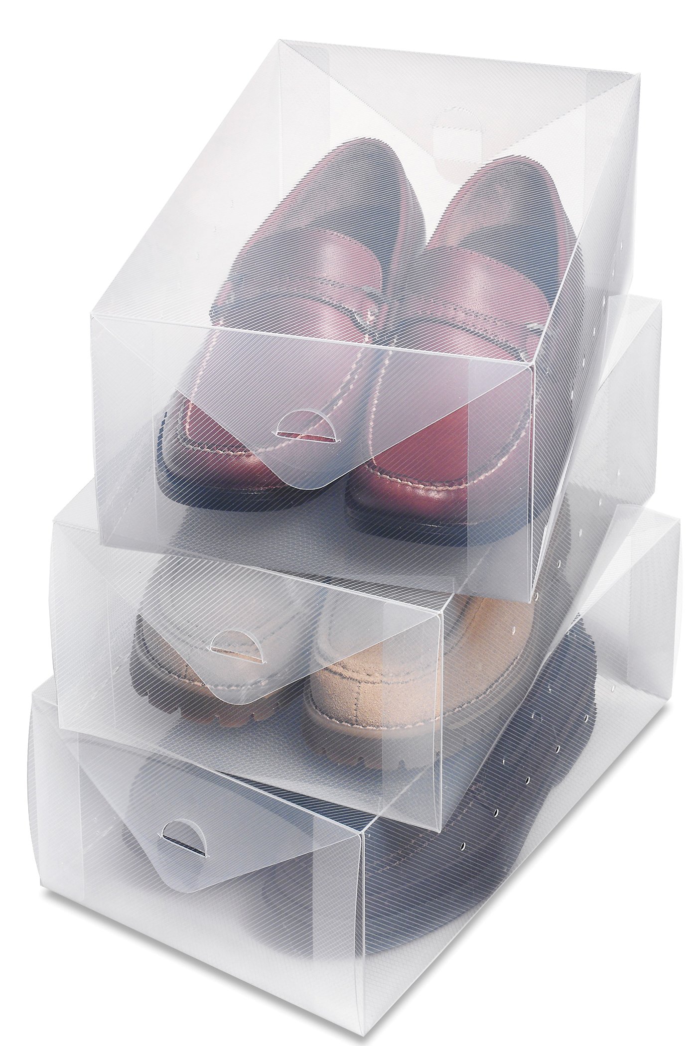Photo 1 of Whitmor Clear Vue Men's Shoe Box, S/3