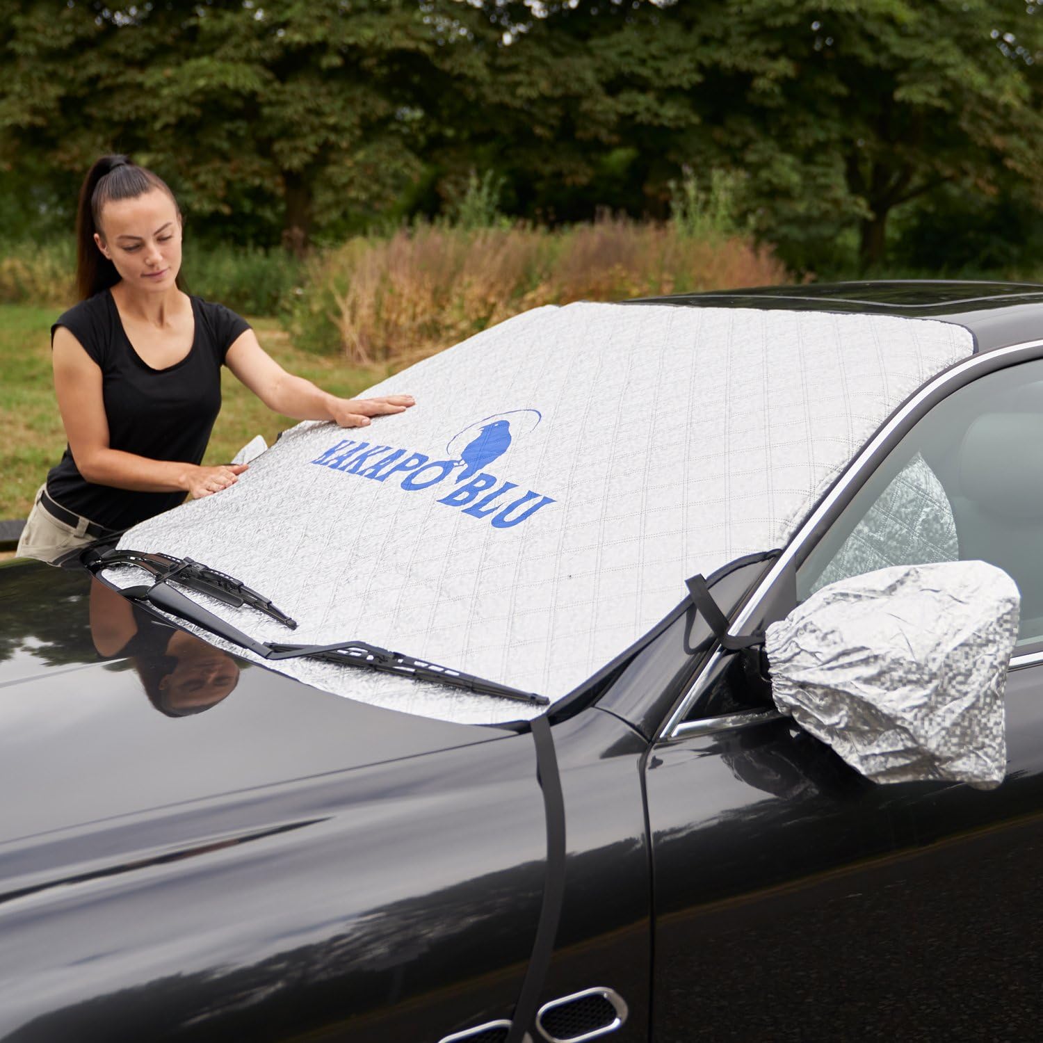 Ice Kakapo Blu Car Windshield Snow & Sun Cover Universal Fit for SUVs