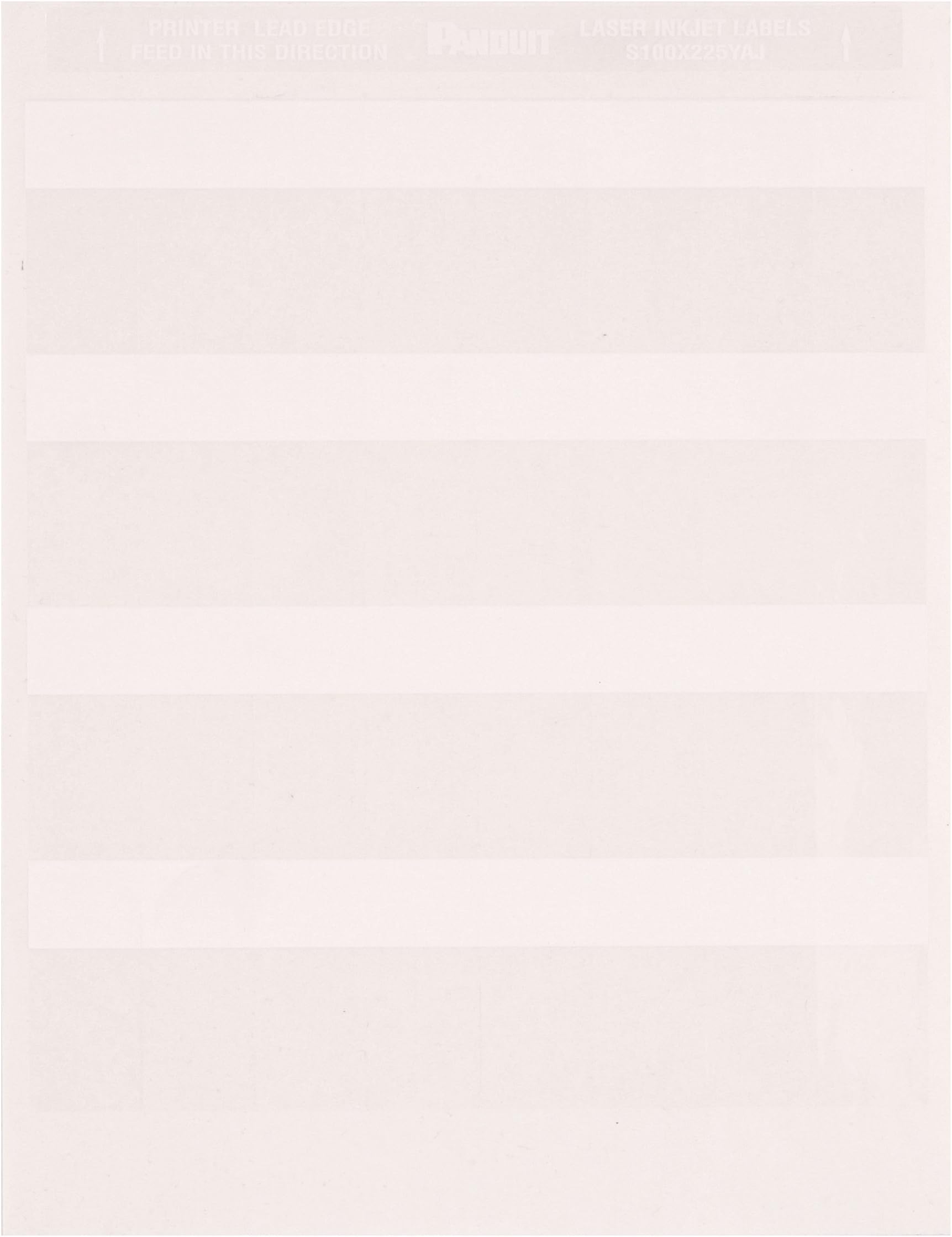 Panduit S100X225YAJ Laser Self-Laminated Label, Polyeseter, Clear/White (1,000-Pack)