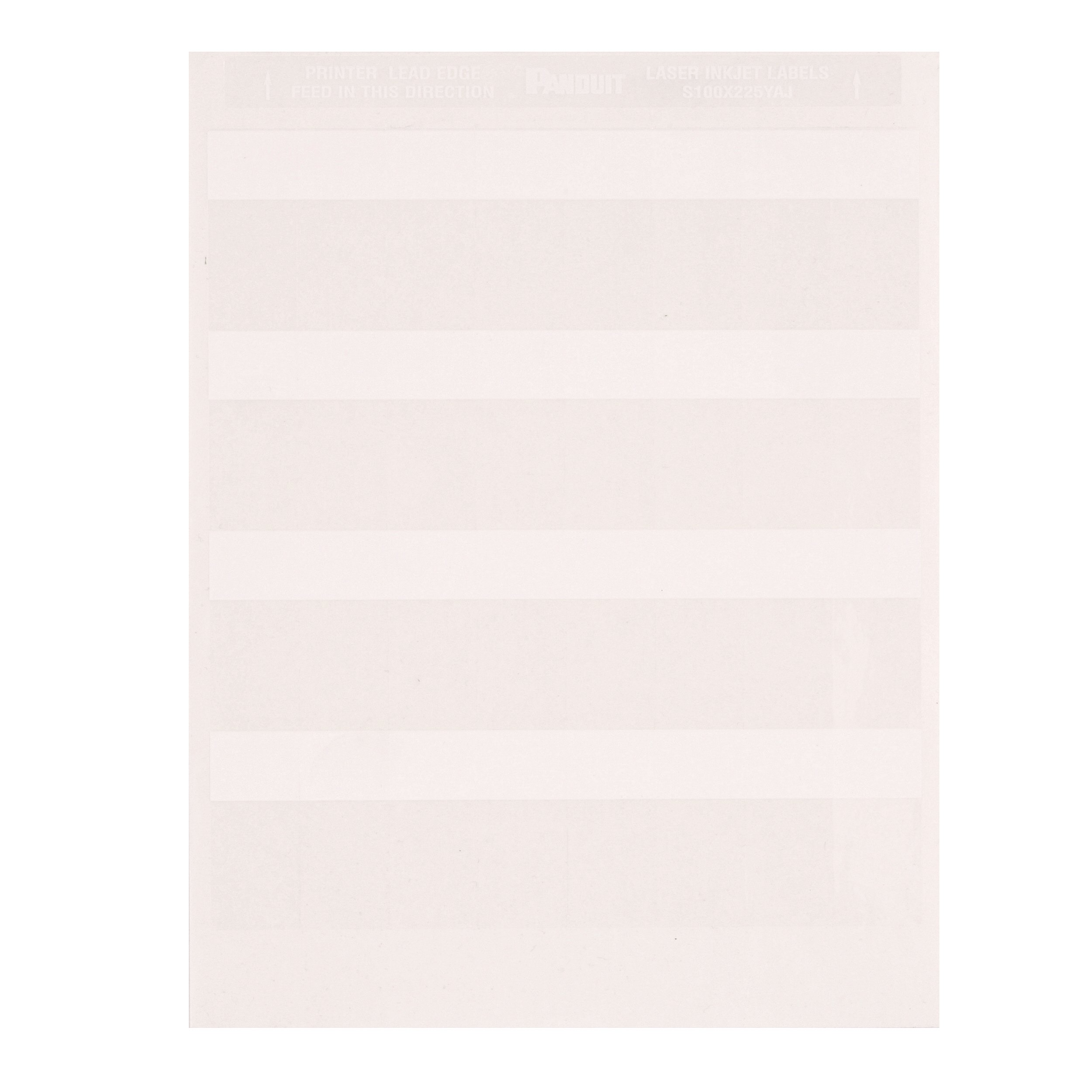 Panduit S100X225YAJ Laser Self-Laminated Label, Polyeseter, Clear/White (1,000-Pack)